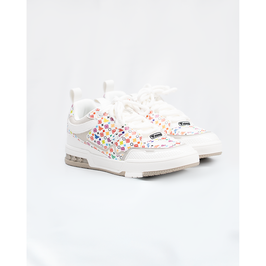 K FLIP SNEAKERS (WHITE MONOGRAM)