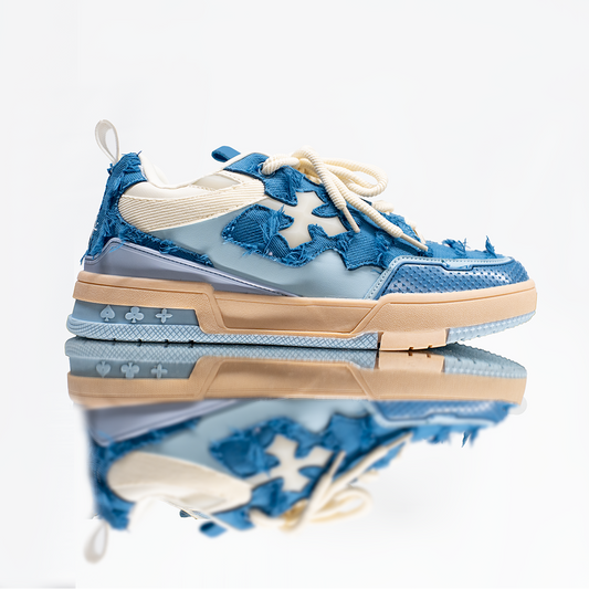 K FLIP CROSS SNEAKERS (DENIM LEATHER)