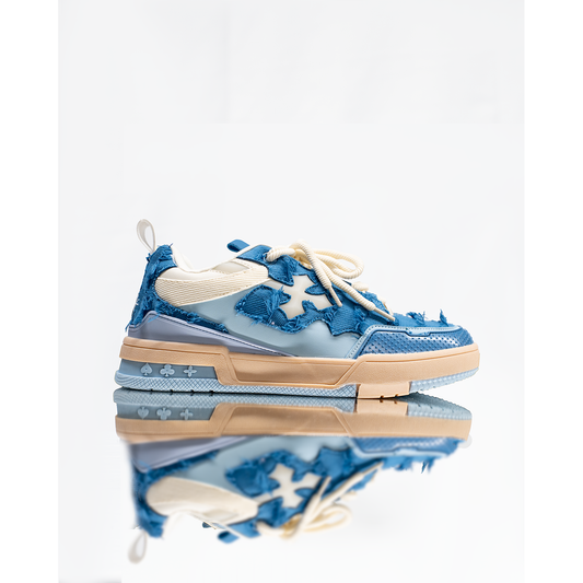 K FLIP CROSS SNEAKERS (DENIM LEATHER)