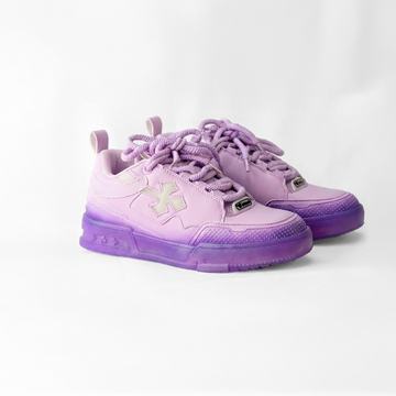 K Flip Cross low-top sneaker in Lavendar Oil, purple and white