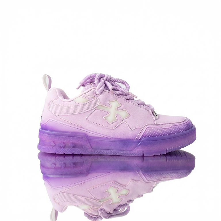 K Flip Cross low-top sneaker in Lavendar Oil, purple and white – alternate view 2