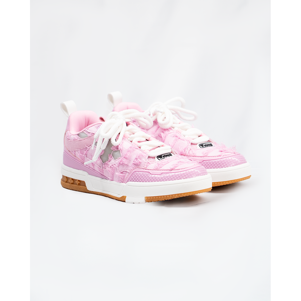 K FLIP CROSS SNEAKERS (PINK DENIM)