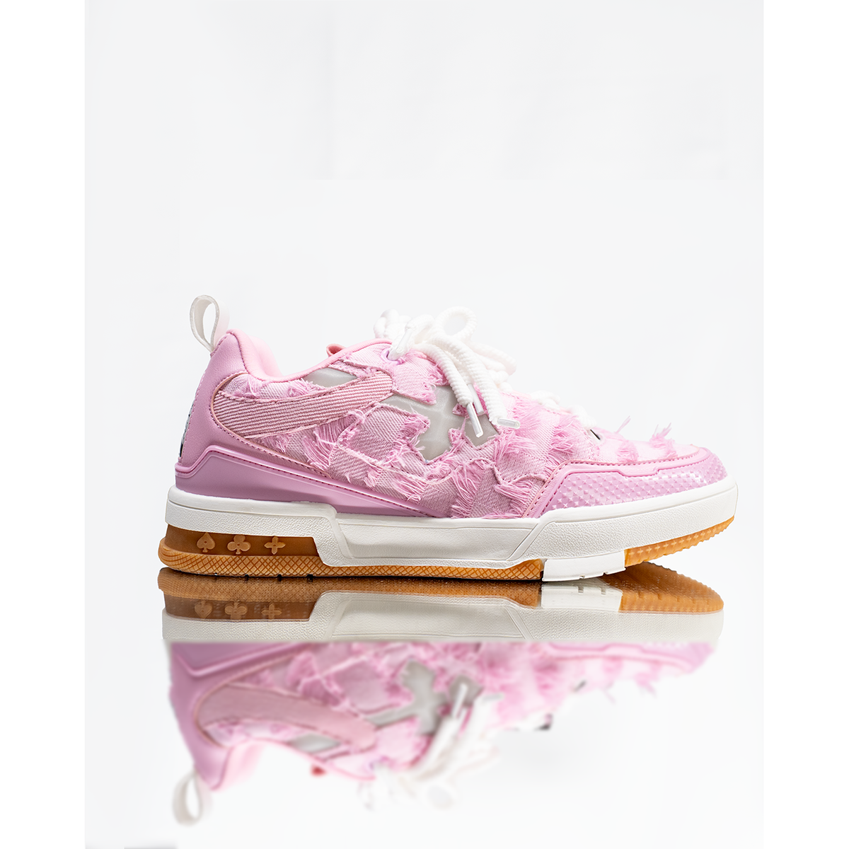 K Flip Cross low-top sneaker in Pink Denim, pink, gray and white – alternate view 2