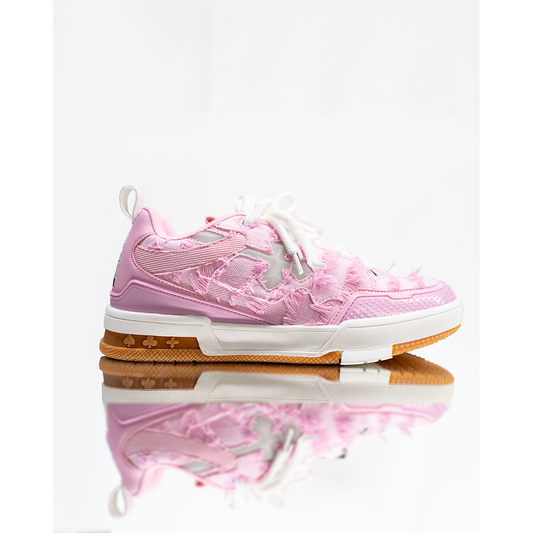K FLIP CROSS SNEAKERS (PINK DENIM)