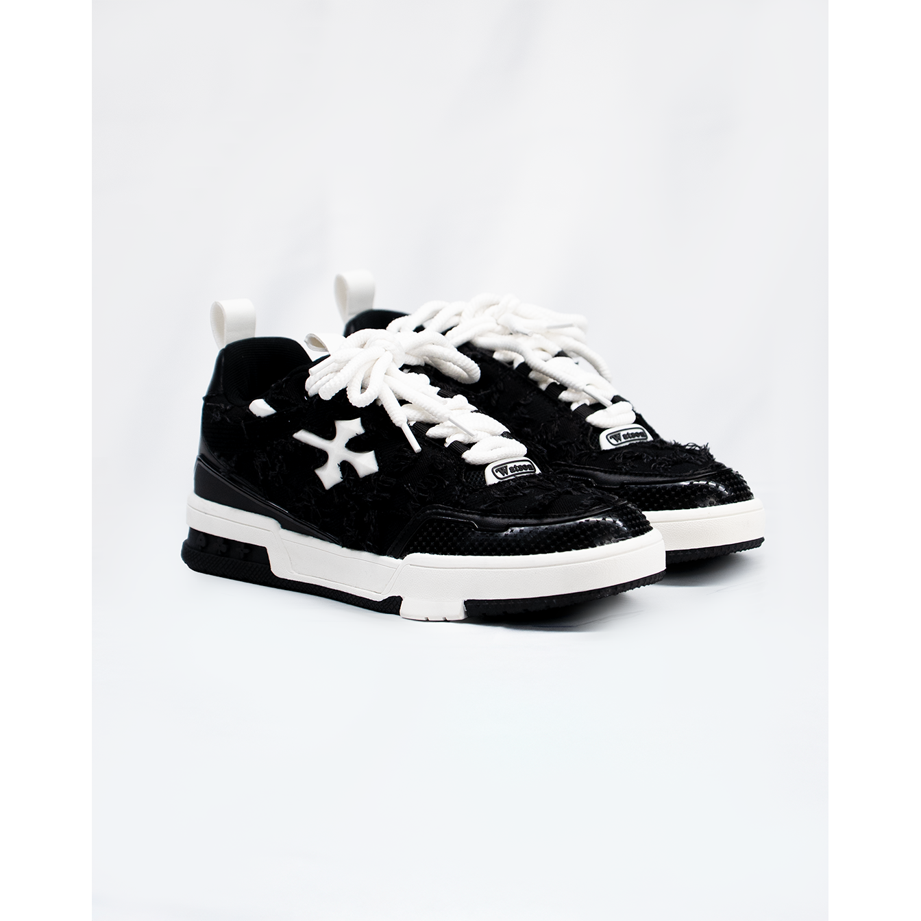 K FLIP CROSS SNEAKERS (BLACK DENIM)