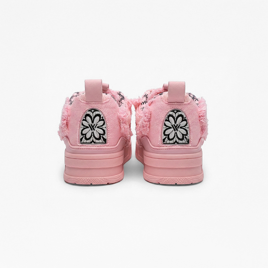 K Flip Cross low-top sneaker in Pink Distress, pink and black – alternate view 3