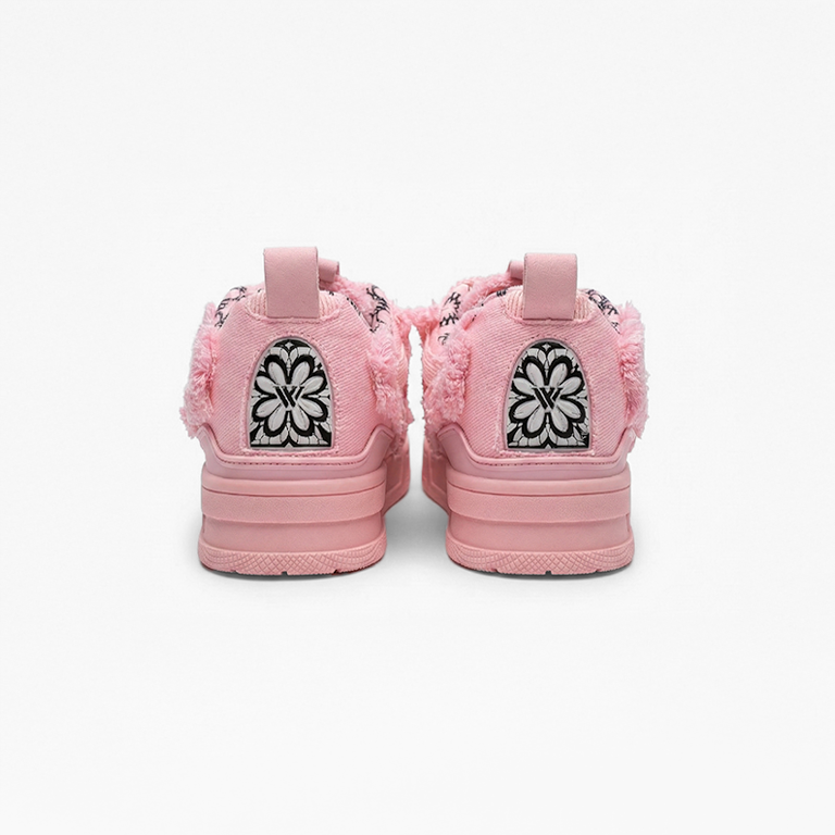K Flip Cross low-top sneaker in Pink Distress, pink and black – alternate view 3