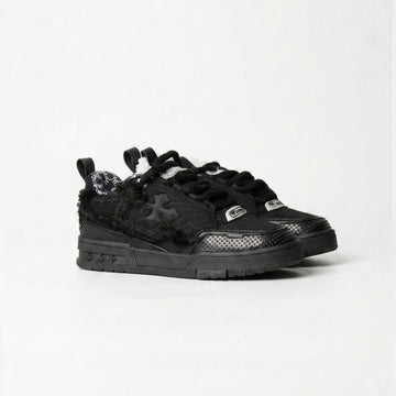 K Flip Cross low-top sneaker in Dark Distress, black