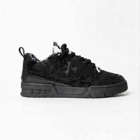 K Flip Cross low-top sneaker in Dark Distress, black – alternate view 2