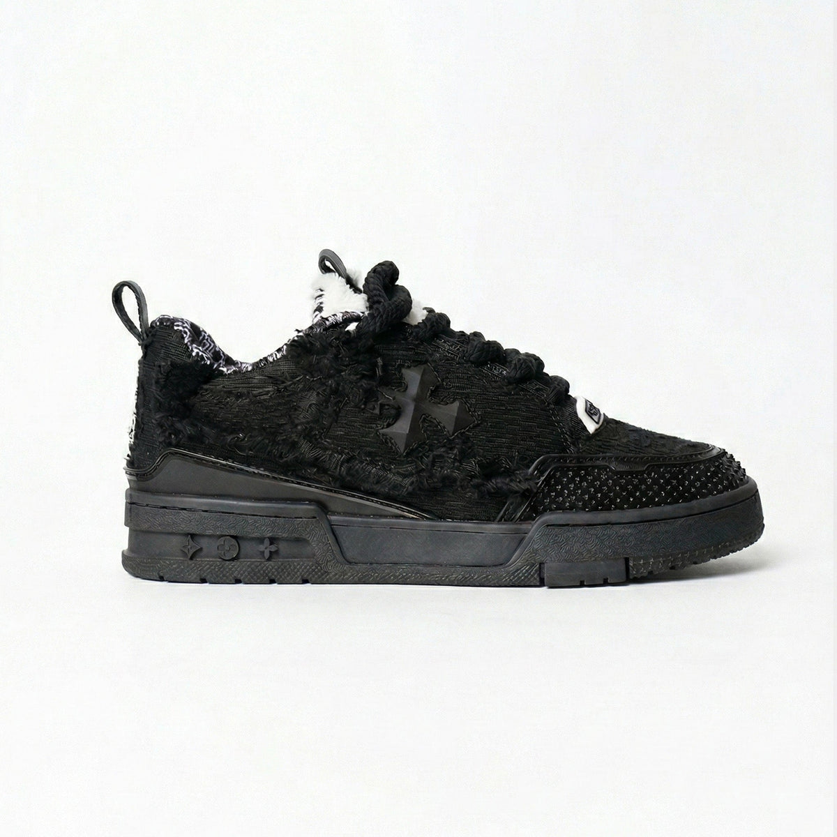 K Flip Cross low-top sneaker in Dark Distress, black – alternate view 2