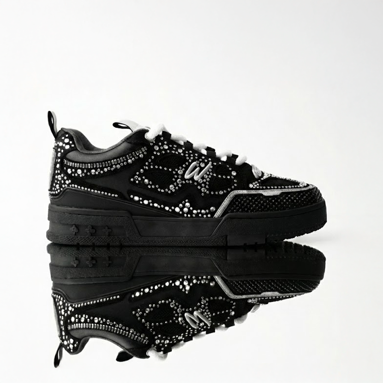 K Flip low-top sneaker in Gala Night, black and white – alternate view 2