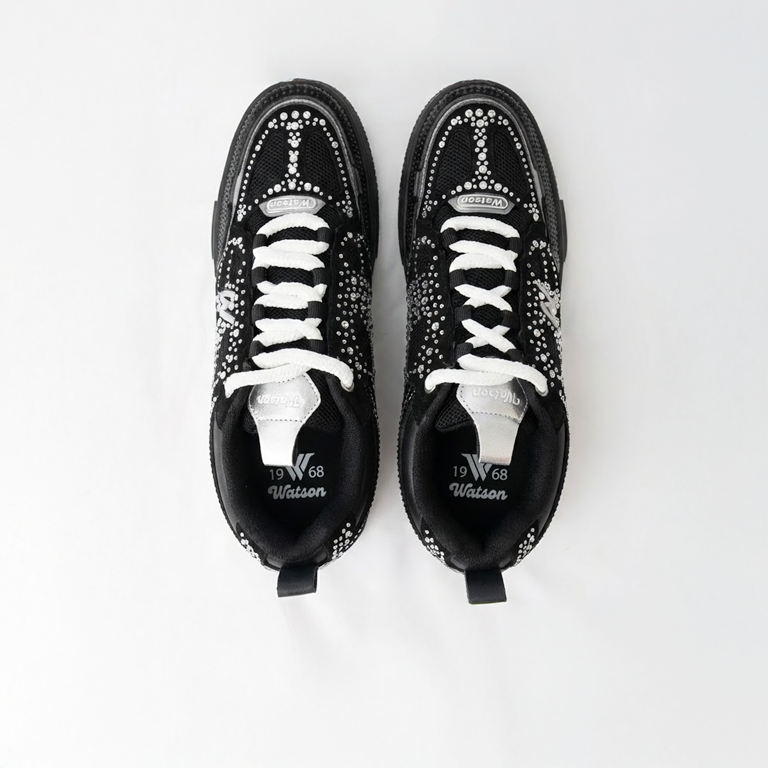 K Flip low-top sneaker in Gala Night, black and white – alternate view 4