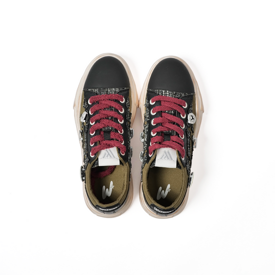 Watson Vulcan low-top sneaker in War Stories, green, black and beige – alternate view 4