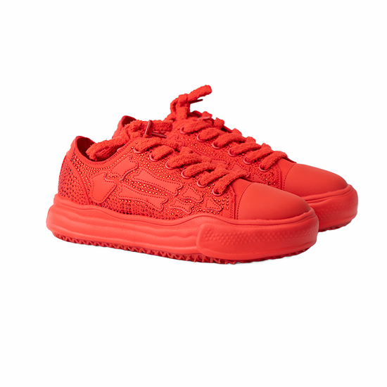 Vulcan low-top sneaker in Flame Jewel, red