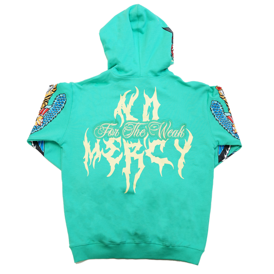NO MERCY HOODIE (ELECTRIC GREEN)