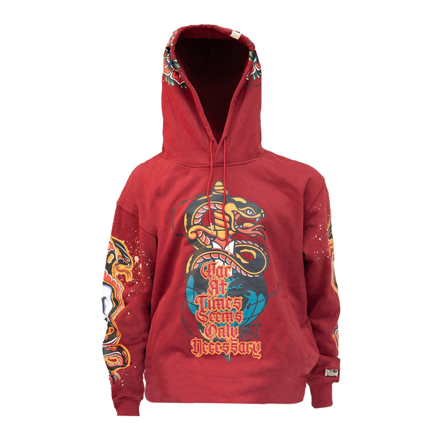 WATSON WAR AT TIMES HOODIE (MAROON)
