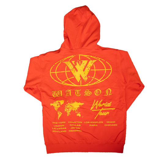 WORLD TOUR FULL ZIP HOODIE (RED)