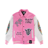 WATSON SAINT VARSITY JACKET (PINK)