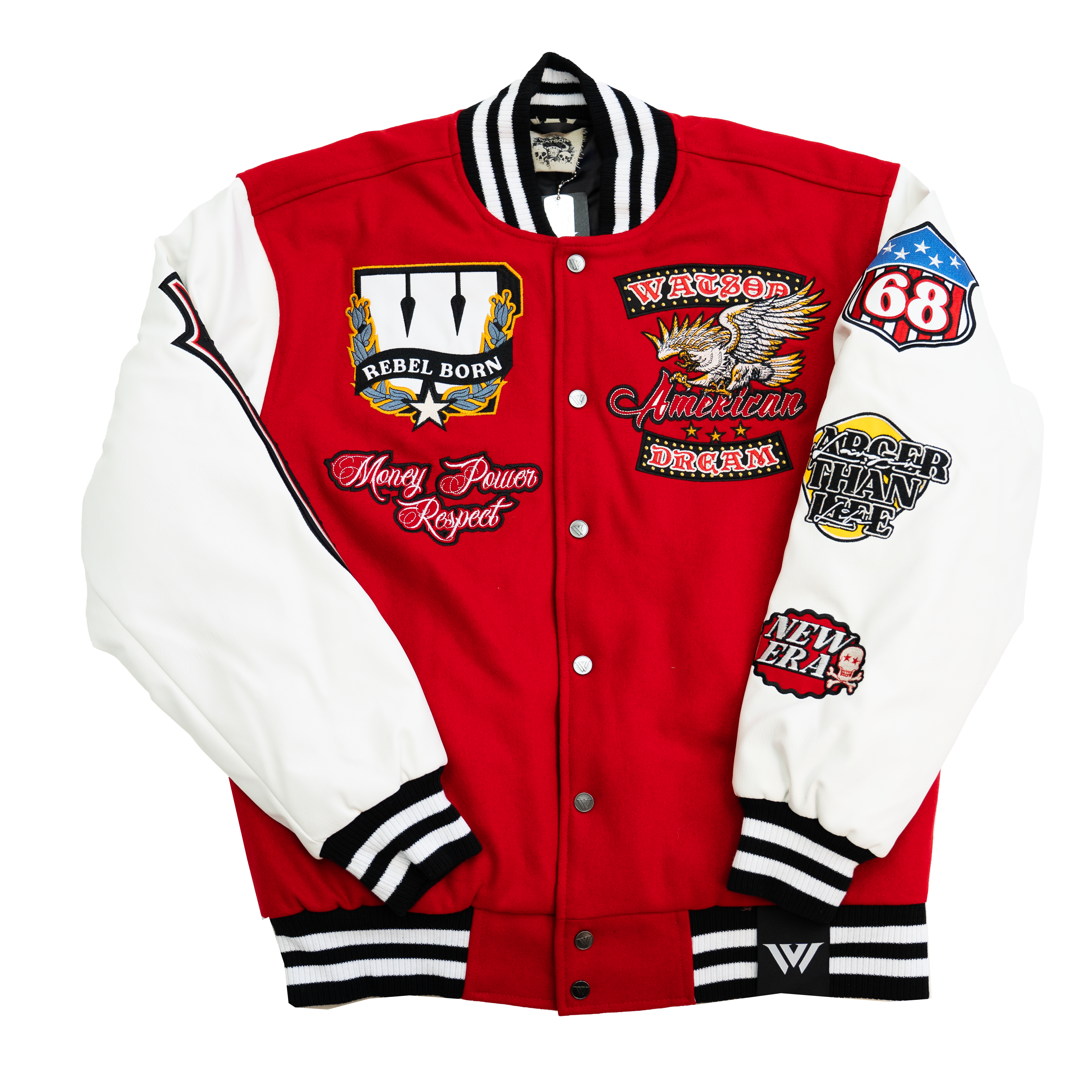 WATSON AMERICAN DREAM VARSITY JACKET (RED) \u2013 All Star Elite