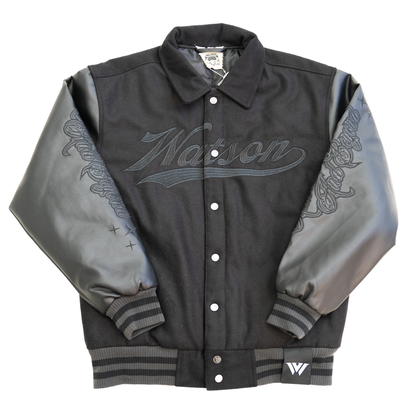 WATSON LARGER THAN LIFE CRYSTAL VARSITY JACKET (BLACK)