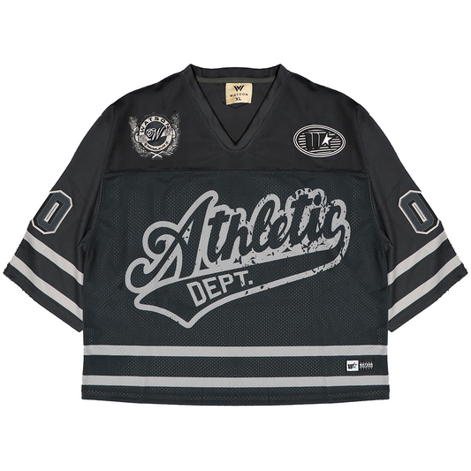 WATSON ATHLETIC DEPARTMENT CROPPED FOOTBALL JERSEY (CHARCOAL)