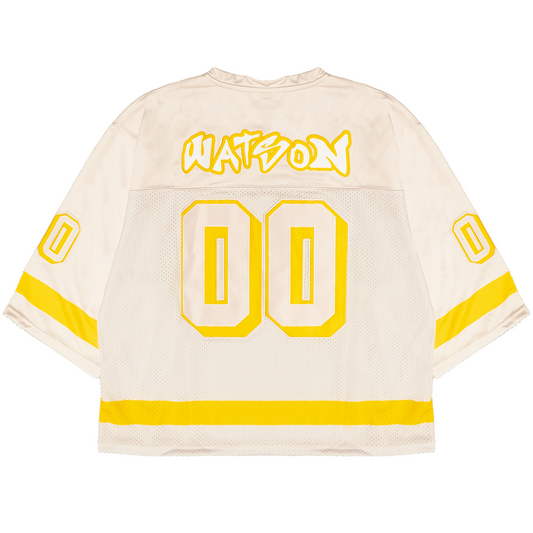 WATSON ATHLETIC DEPARTMENT CROPPED FOOTBALL JERSEY (CREAM)