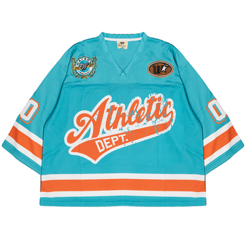 WATSON ATHLETIC DEPARTMENT CROPPED FOOTBALL JERSEY (TEAL)