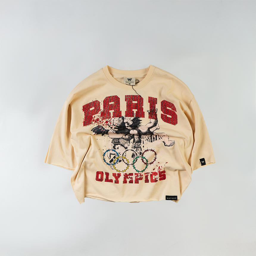WATSON PARIS CROPPED T-SHIRT (CREAM)