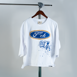 WATSON FCK OFF CROPPED T-SHIRT (WHITE)