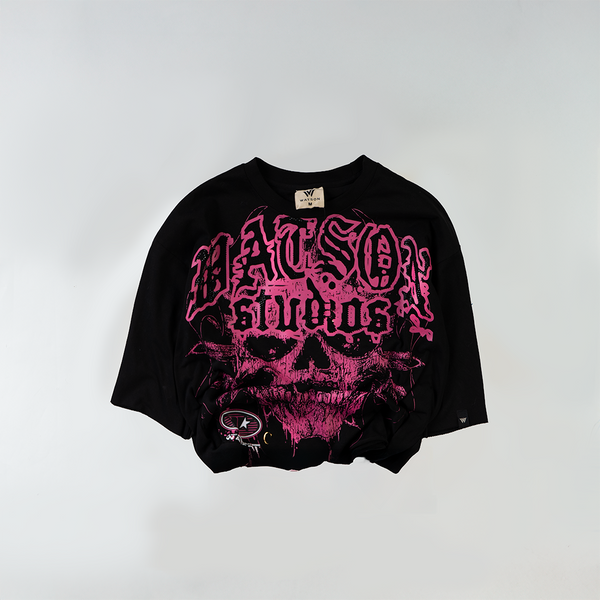 ERL23ss SKULL PRINT CROPPED T−SHIRT ERL Skull T-Shirt White – ESSXNYC