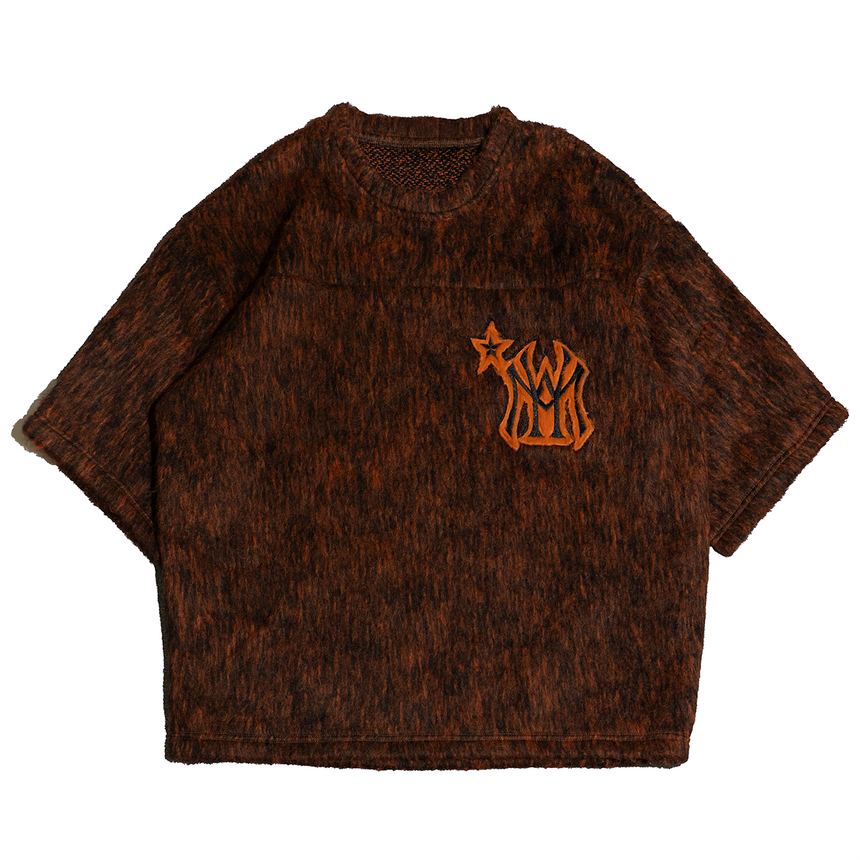 WATSON MOHAIR SHIRT (ORANGE & BLACK)