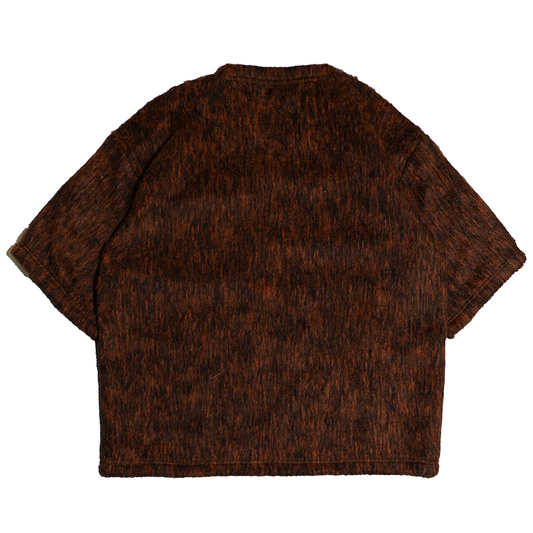 MOHAIR SHIRT (ORANGE & BLACK)