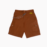 WATSON MULTI PATCH WORK SHORTS (BROWN)