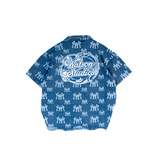 WATSON WORLD LASER ENGRAVED DENIM WORK SHIRT (BLUE)