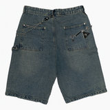 WATSON STAR RHINESTONE DENIM CARPENTER SHORTS