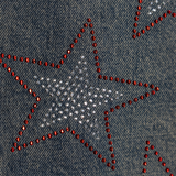 WATSON STAR RHINESTONE DENIM CARPENTER SHORTS