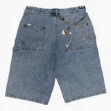 WATSON FLORAL LIGHT WASH DENIM CARPENTER SHORTS