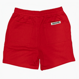 WATSON BENT STRIPES RHINESTONE COTTON SHORTS (BURGUNDY)