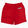 WATSON BENT STRIPES RHINESTONE COTTON SHORTS (BURGUNDY)