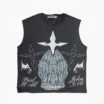 WATSON PAID IT ALL CUTOFF T-SHIRT (CHARCOAL)