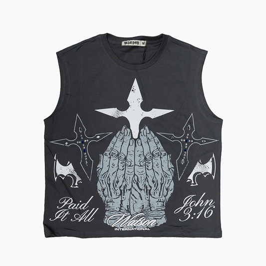 WATSON PAID IT ALL CUTOFF T-SHIRT (CHARCOAL)