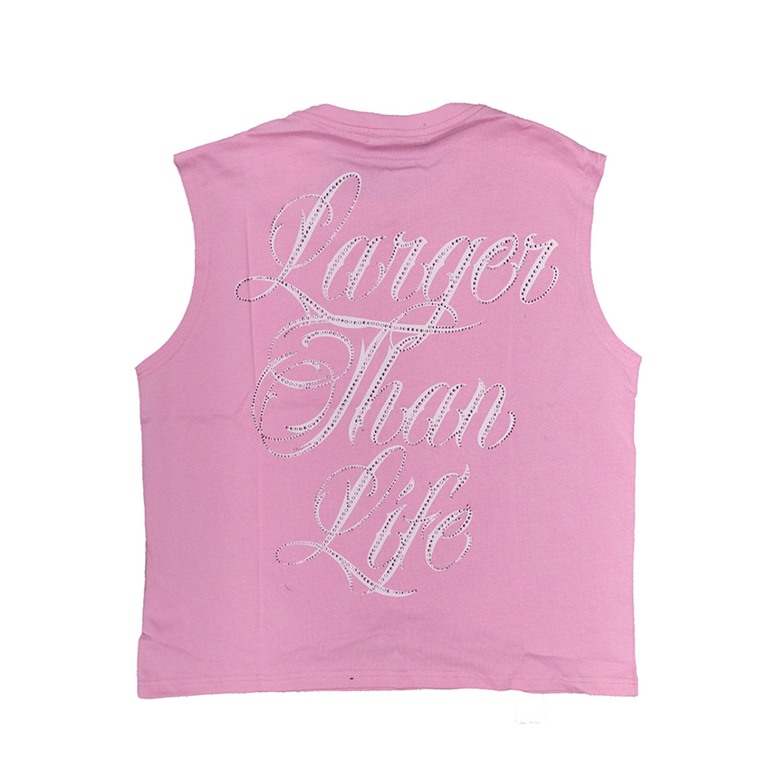 WATSON CUPID LARGER THAN LIFE CUTOFF T-SHIRT (PINK)