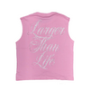 WATSON CUPID LARGER THAN LIFE CUTOFF T-SHIRT (PINK)