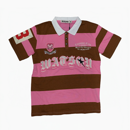 SHORT SLEEVE RUGBY POLO (PINK)