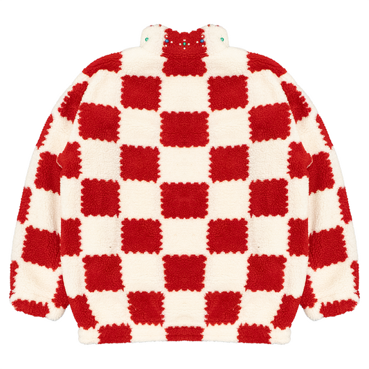 SHERPA JACKET (RED & CREAM)