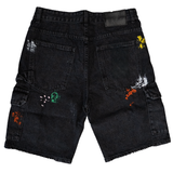 WATSON PAINT SPLATTER SHORTS (GRAY)