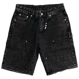 WATSON EMBOSSED PATTERN SHORTS (BLACK)