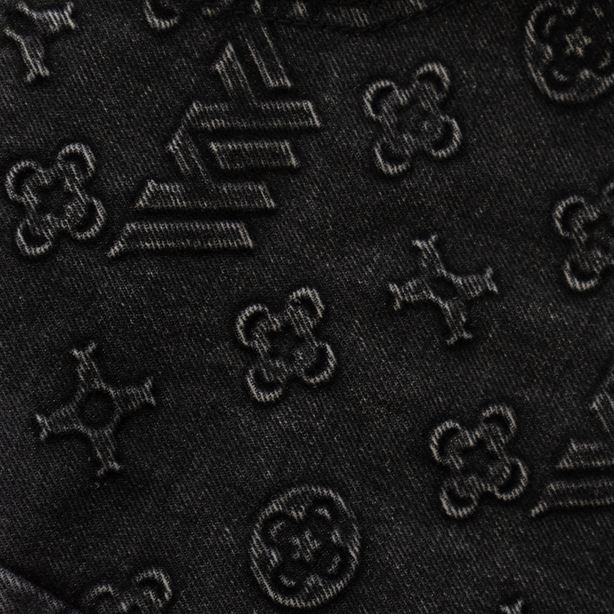WATSON EMBOSSED PATTERN SHORTS (BLACK)