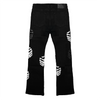 SKELETON STACKED DENIM PANTS (BLACK)