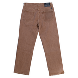 WATSON DENIM PANTS WITH WHITE PEARLS (BROWN)